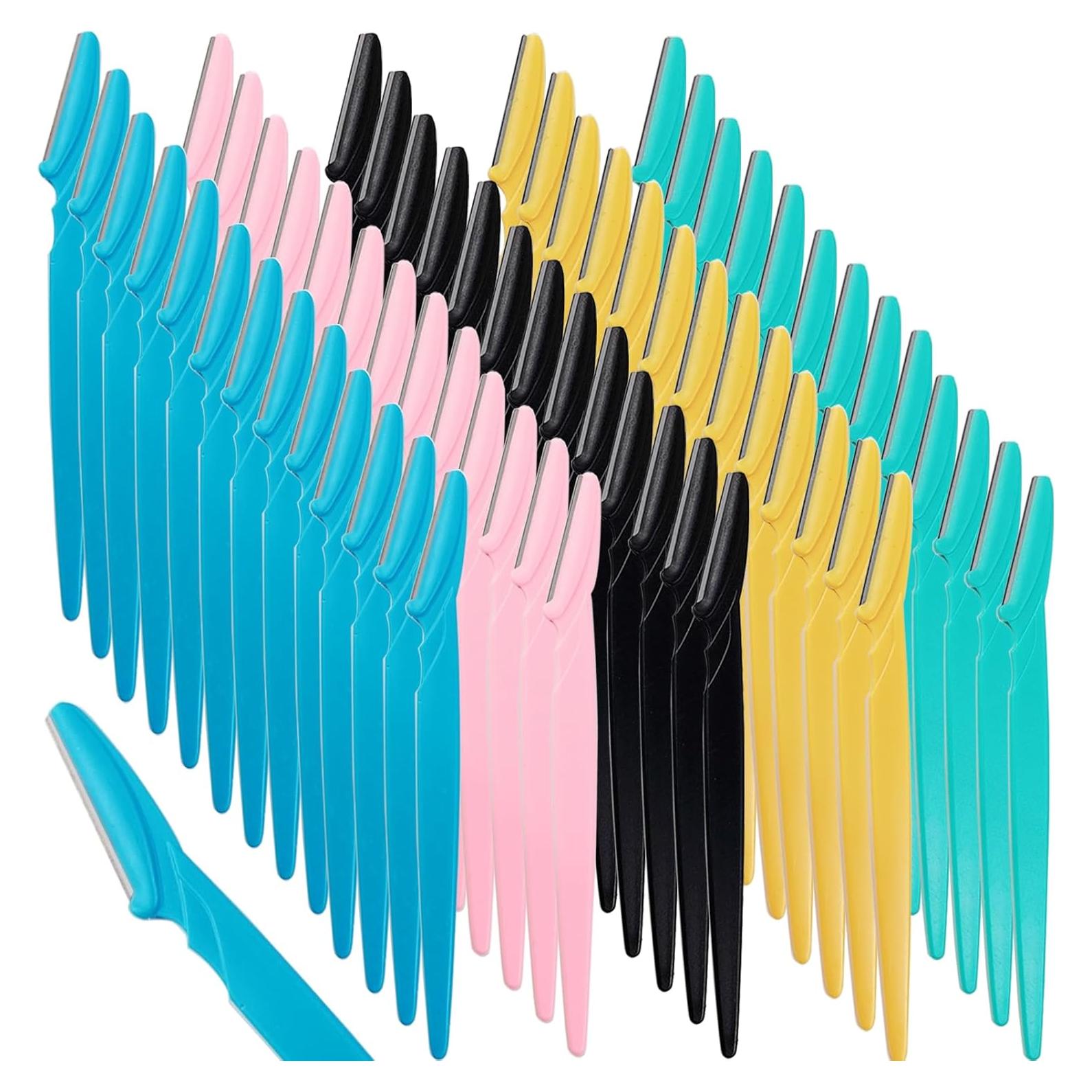 65 Navajas de Cejas RONYOUNG con Cubierta de Seguridad - 5 Colores