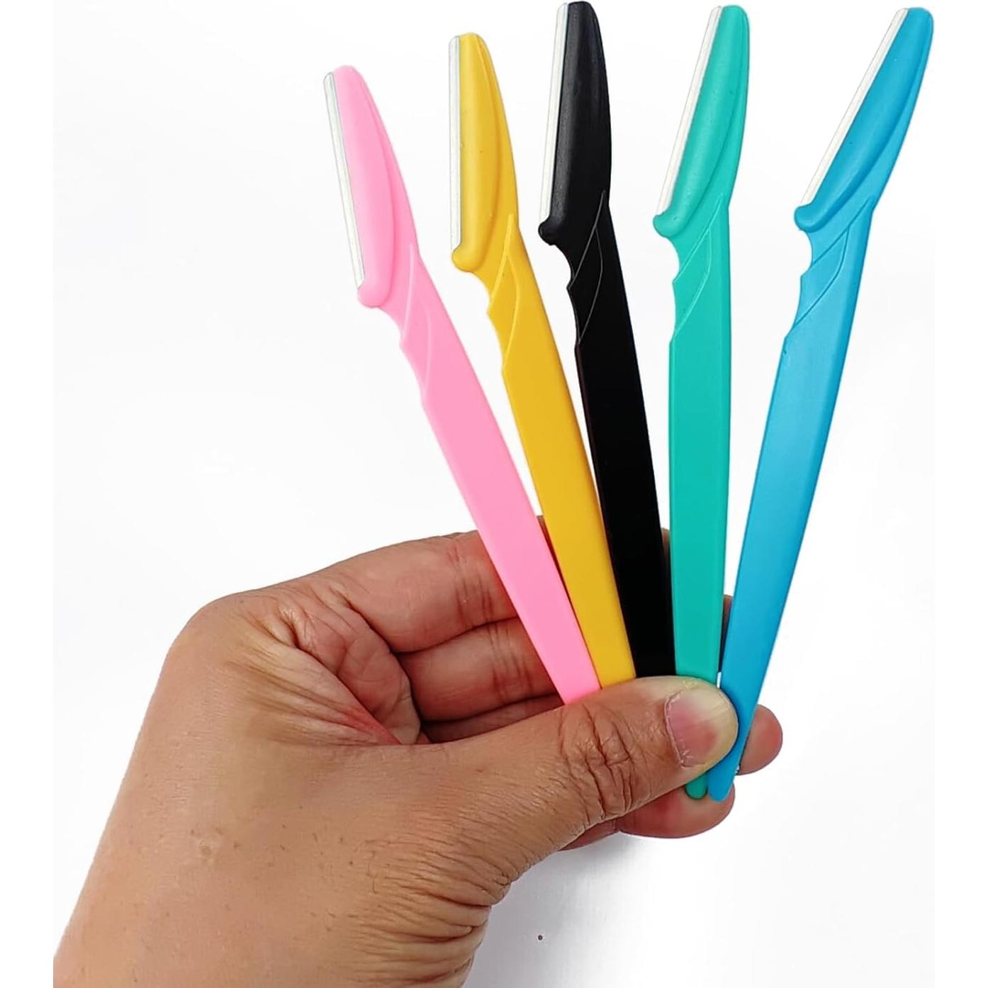 65 Navajas de Cejas RONYOUNG con Cubierta de Seguridad - 5 Colores