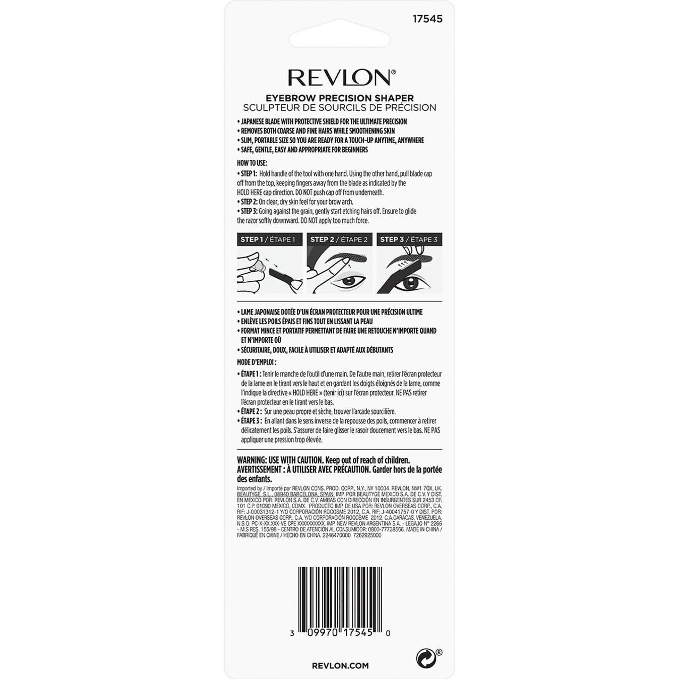 Formador de Cejas de Precisión Revlon - Acero Inoxidable - Paquete de 2