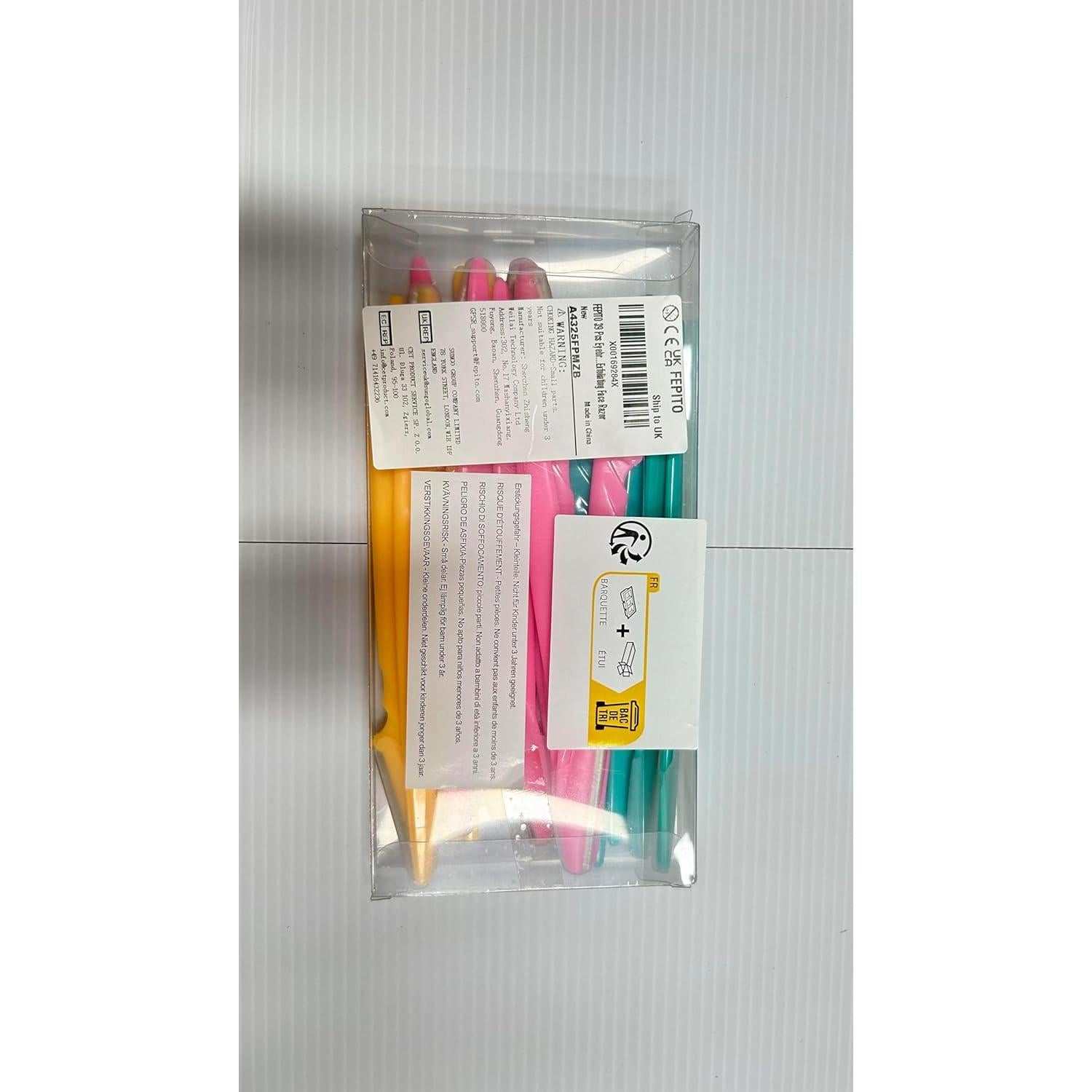 Cuchillas de Cejas FEPITO 39 Pcs Acero Inoxidable Portátiles