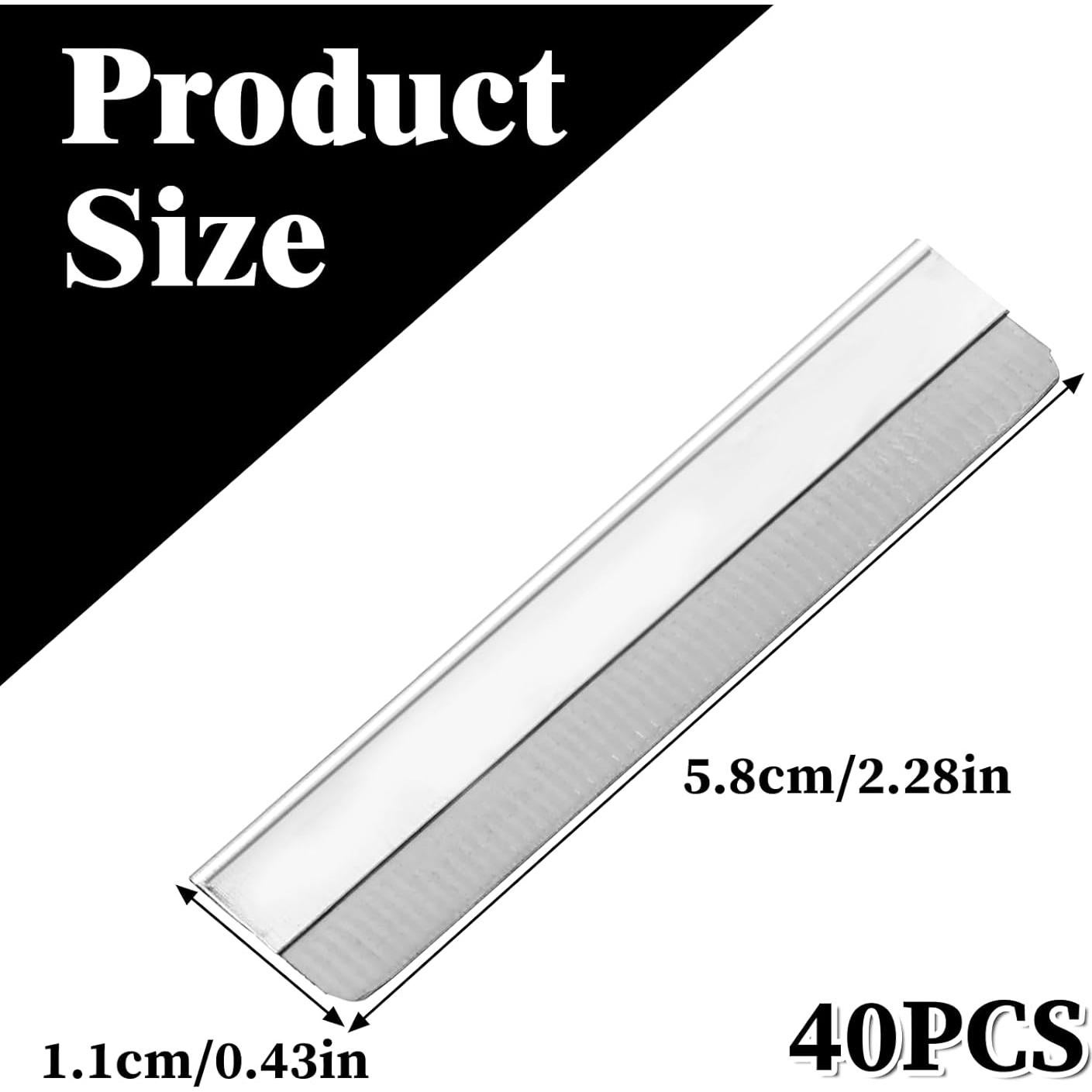 Cuchillas de Afeitar Rectas Zyghjort - 40 Piezas Acero Inoxidable