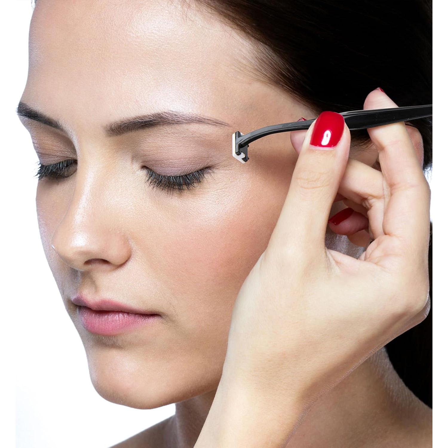 Kit de 24 Cuchillas de Cejas PAGOW - Afeitadora Facial Negra