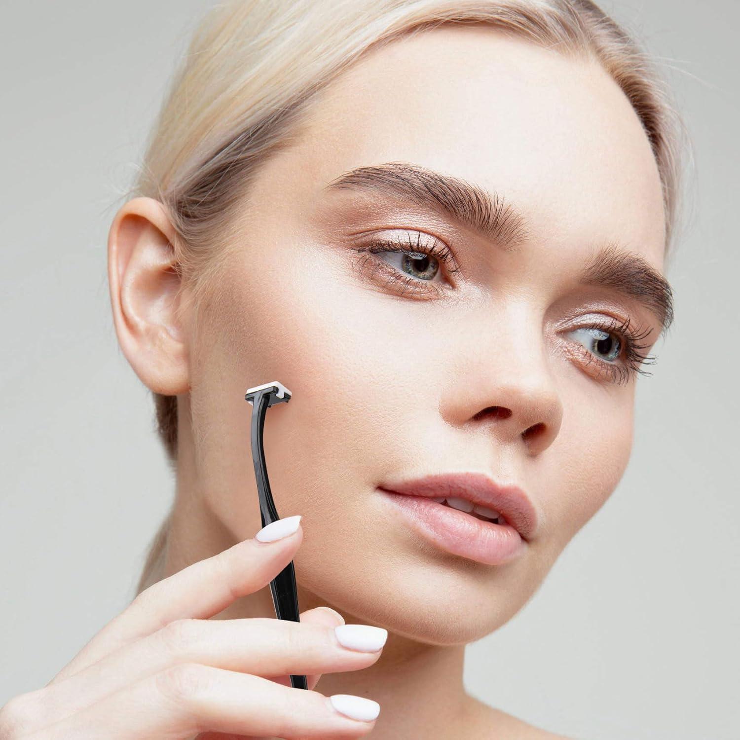 Kit de 24 Cuchillas de Cejas PAGOW - Afeitadora Facial Negra