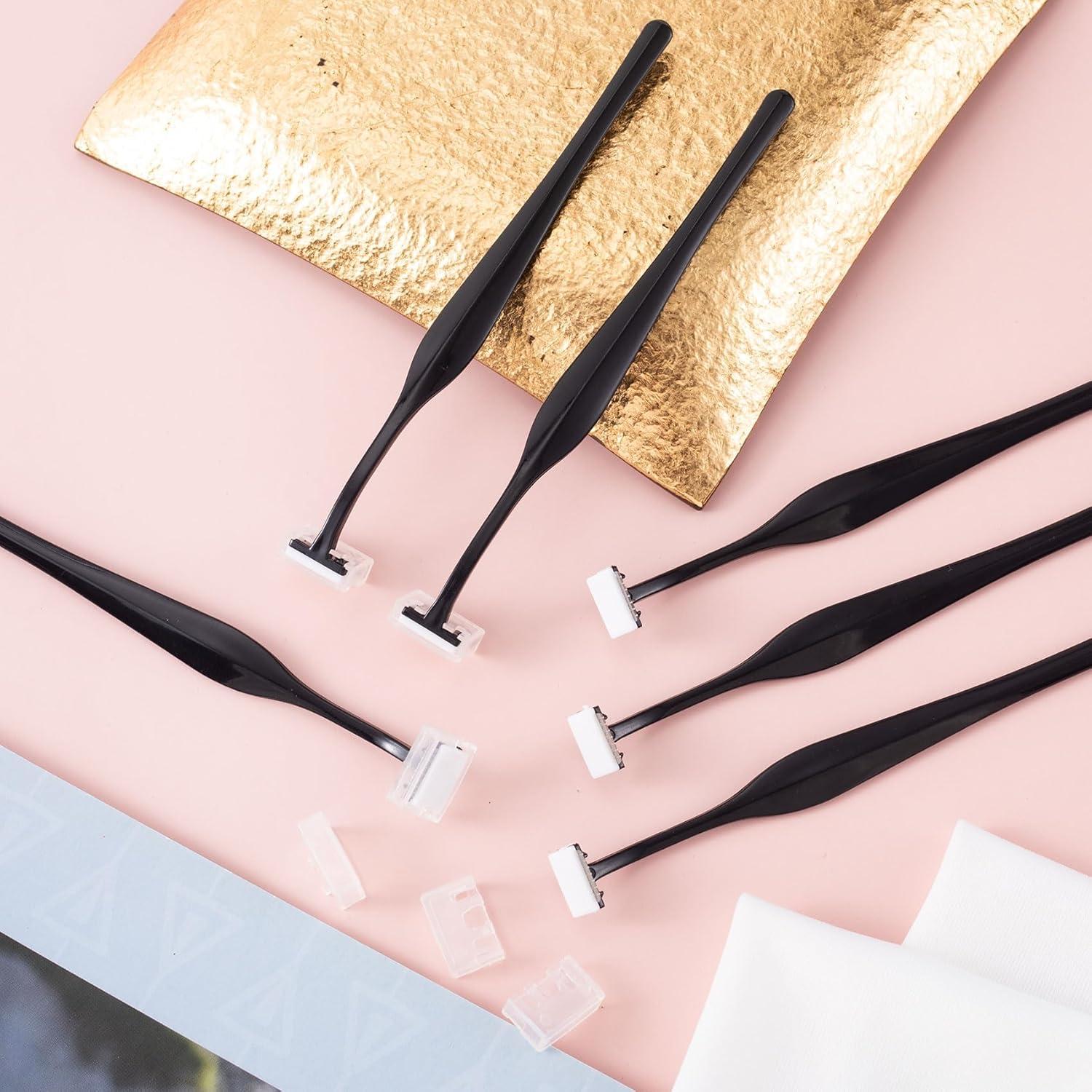 Kit de 24 Cuchillas de Cejas PAGOW - Afeitadora Facial Negra