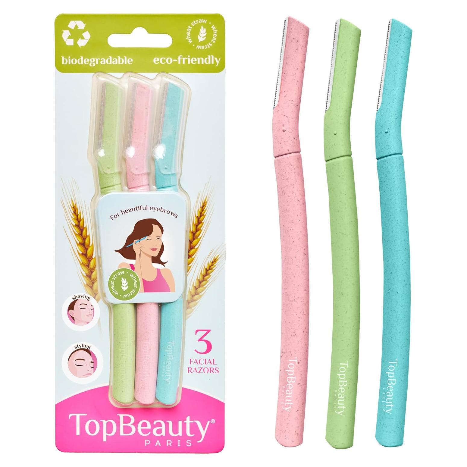 Rasuradoras Faciales Eco TopBeauty Paris - 3 Piezas - Cejas y Vello