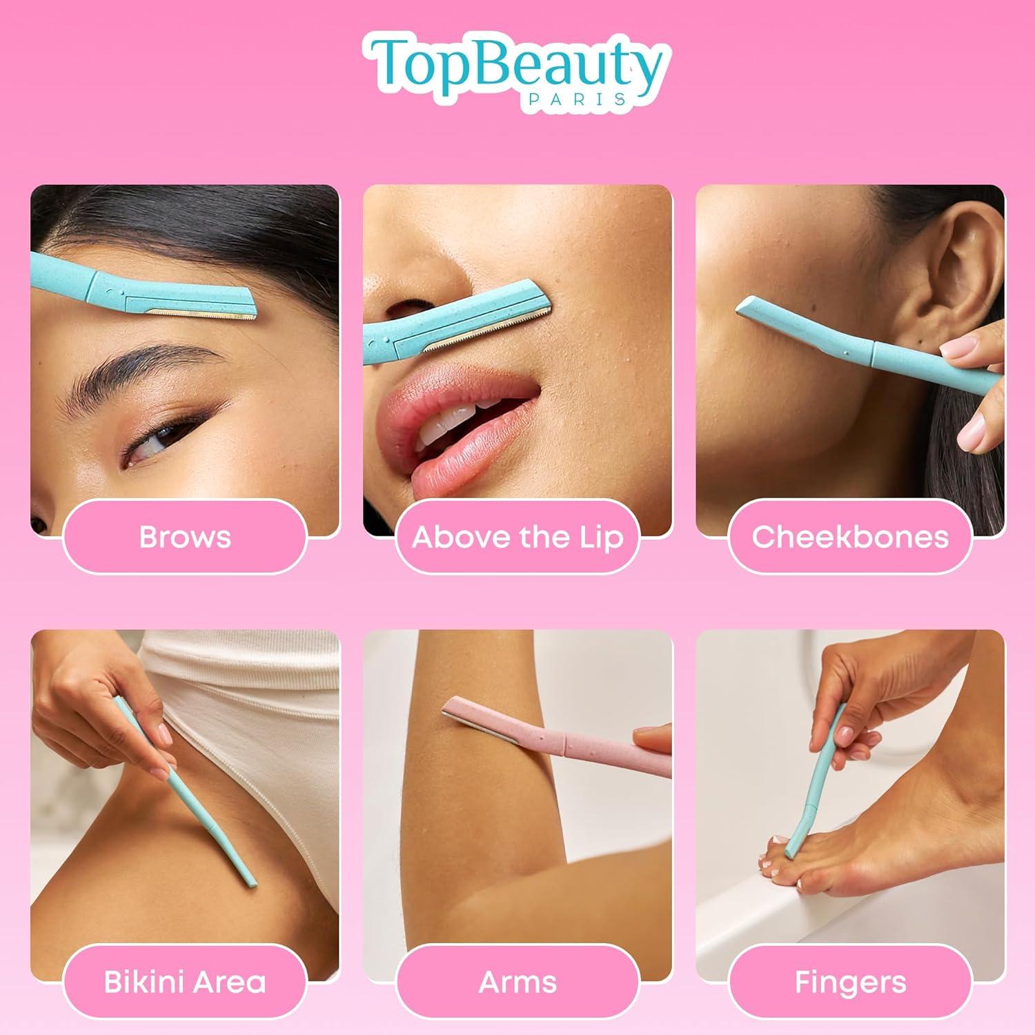 Rasuradoras Faciales Eco TopBeauty Paris - 3 Piezas - Cejas y Vello