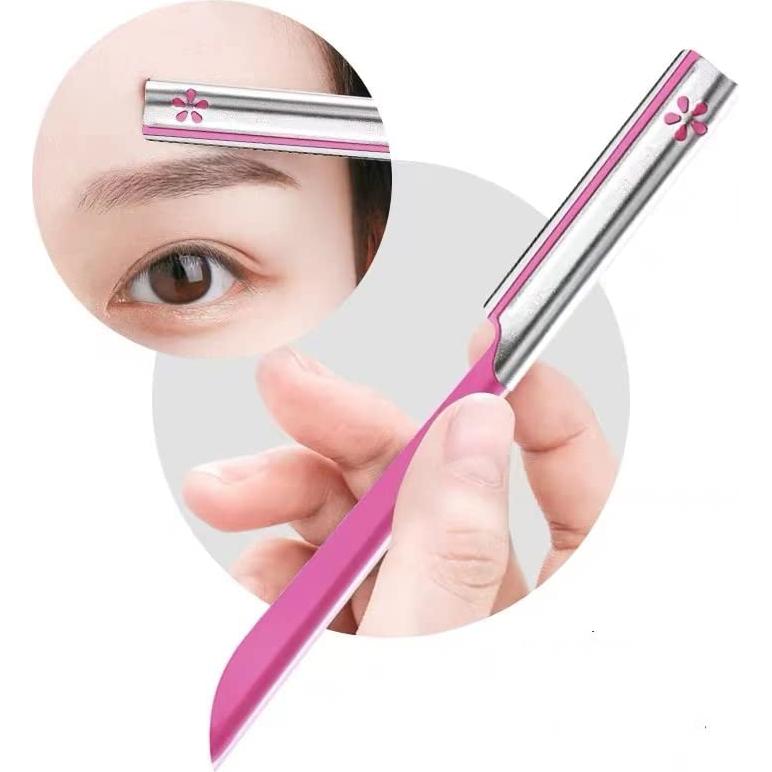 10 Cuchillas de Cejas TAVENS Afeitadora Facial Rosa