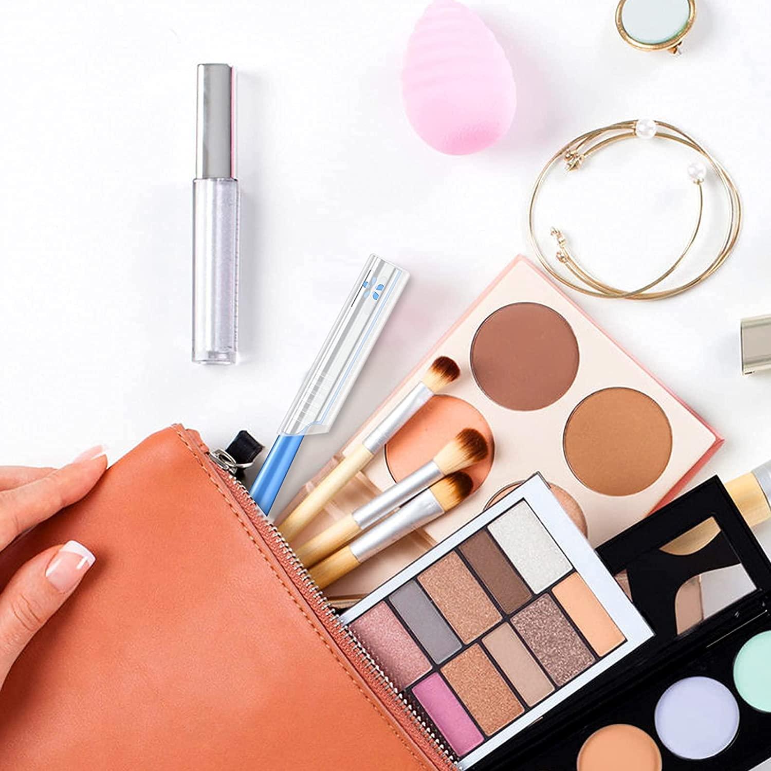 10 Cuchillas de Cejas TAVENS Afeitadora Facial Rosa