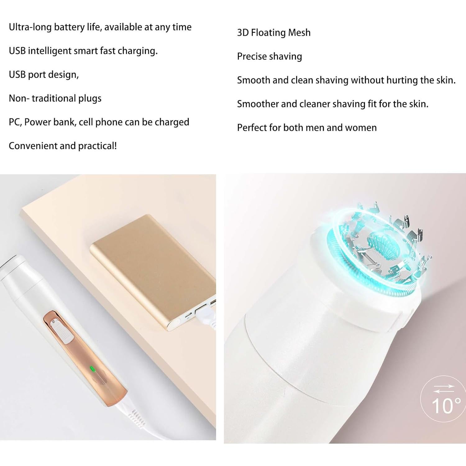 Afeitadora Eléctrica 4 en 1 UNI-RHYTHM Oro para Mujeres