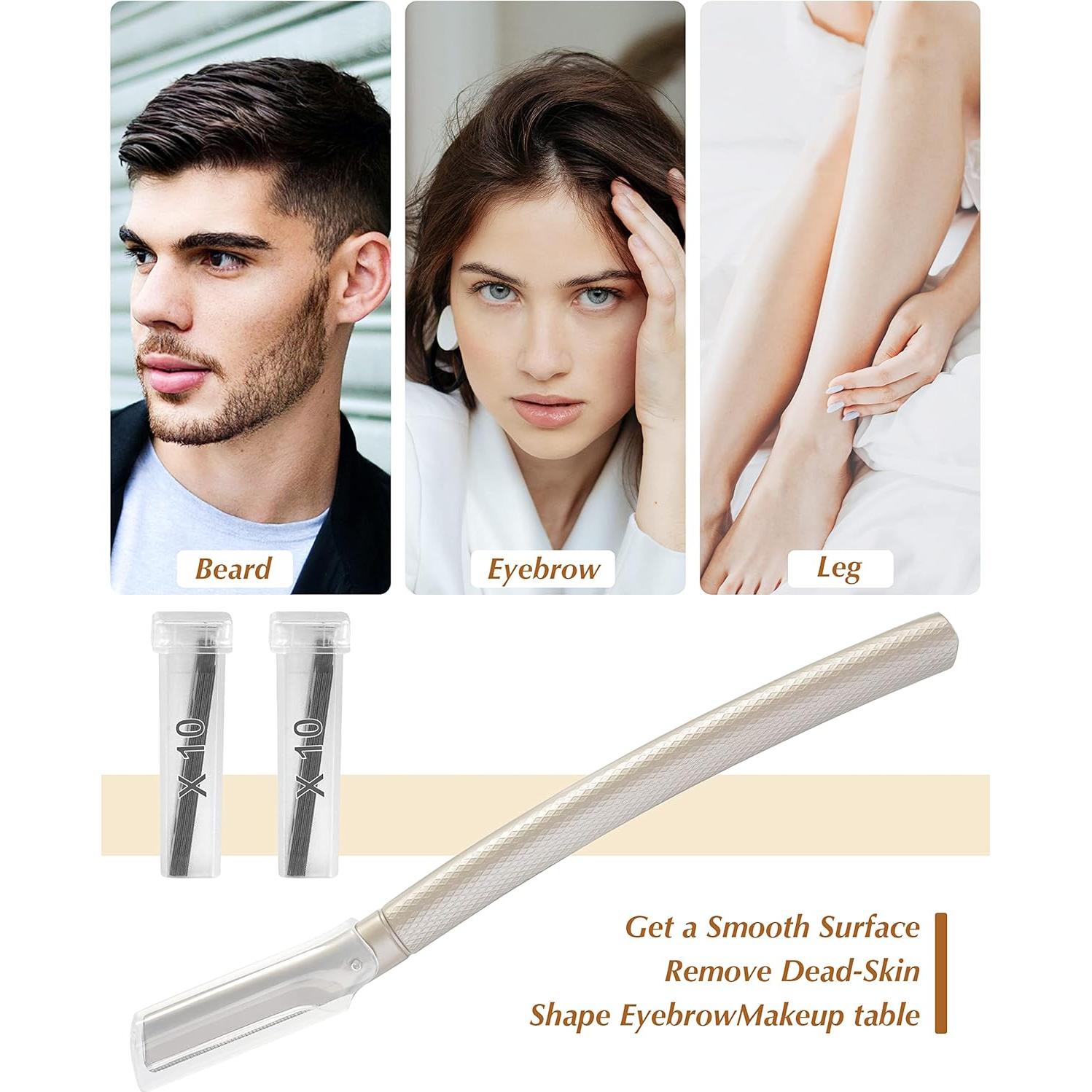 Rasuradora Dermaplane MoHern con 20 Cuchillas Reemplazo