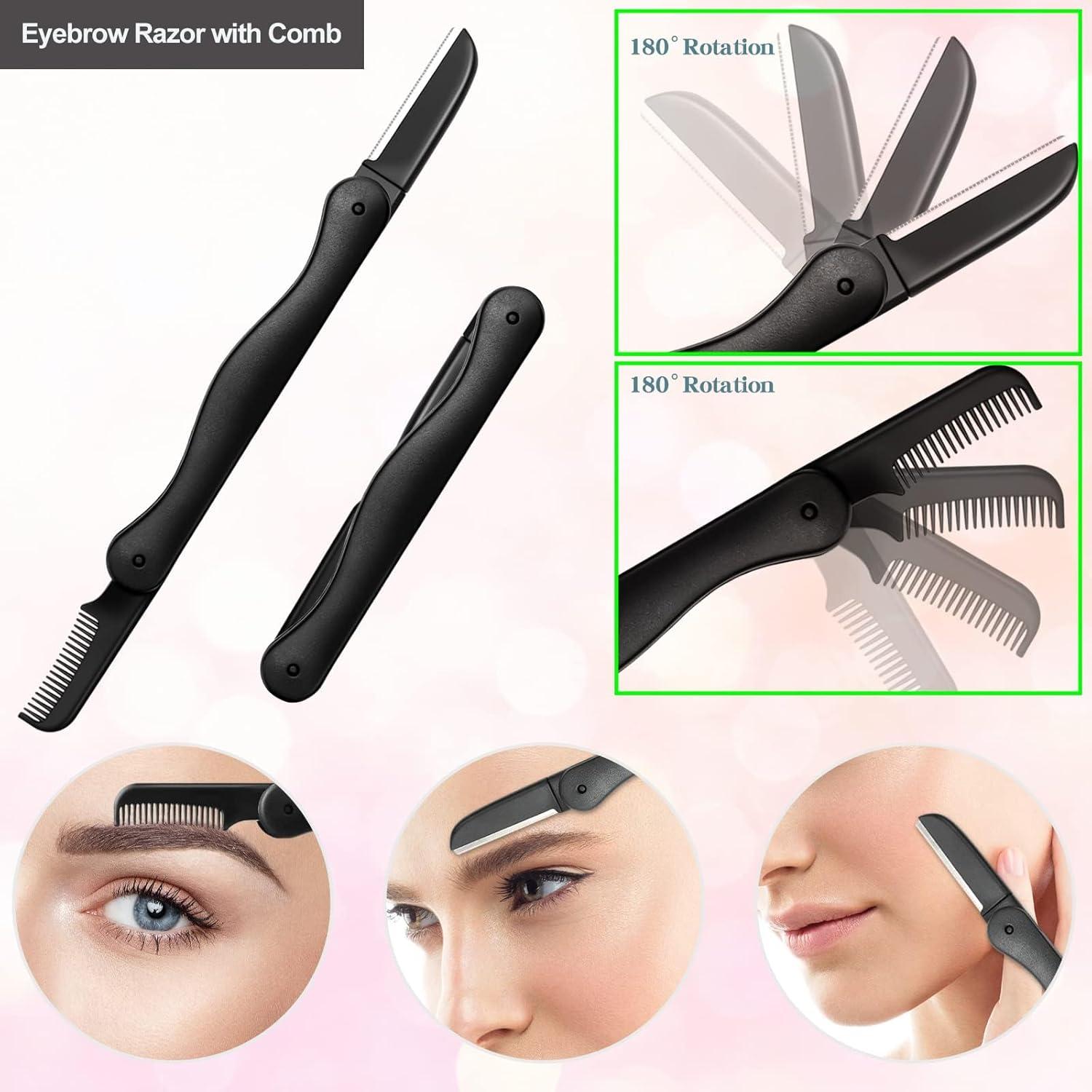 Kit de Cejas 7 en 1 Sunuly - Rasuradora, Tijeras, Pinzas y Cepillos