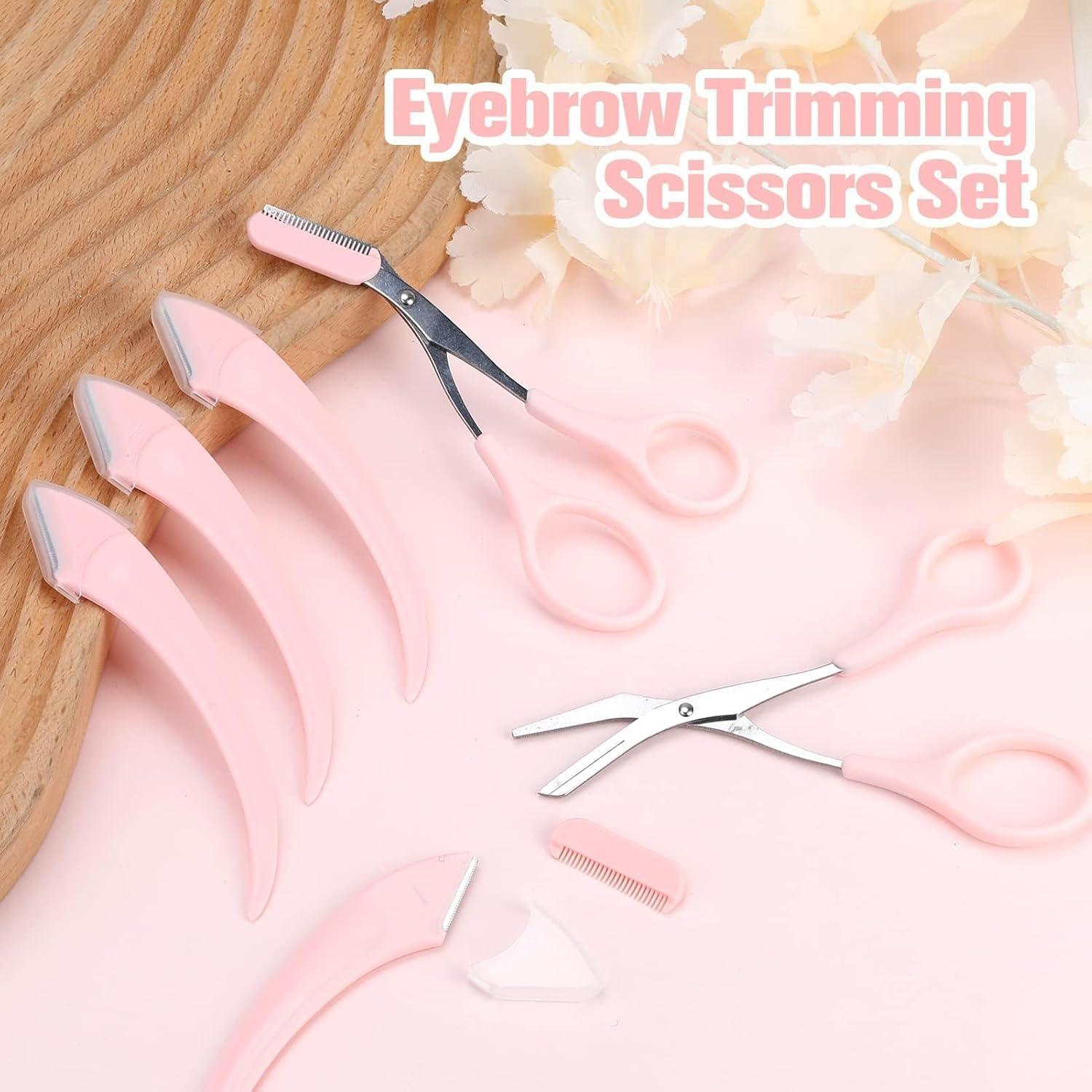 Set de 6 Piezas Tijeras y Recortadores de Cejas Jawfait