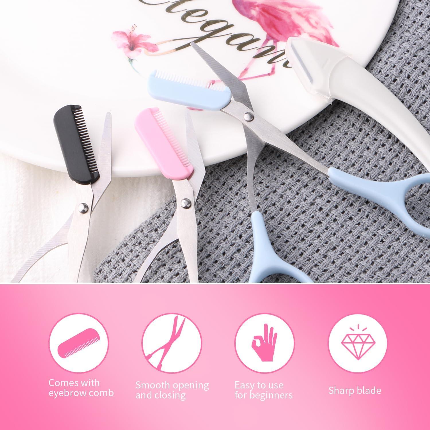 Tijeras para Cejas JIAKAI 3 Piezas Acero Inoxidable