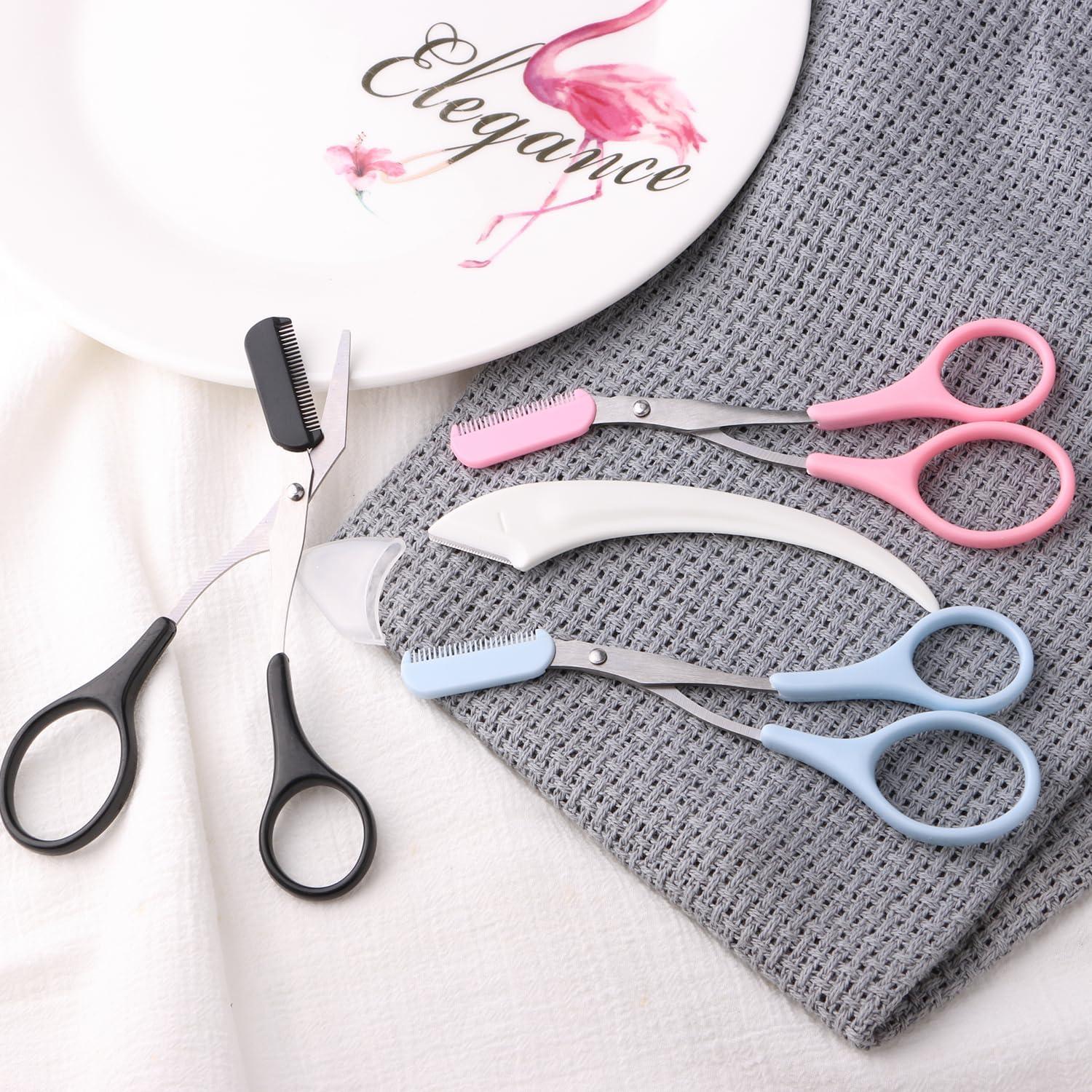 Tijeras para Cejas JIAKAI 3 Piezas Acero Inoxidable