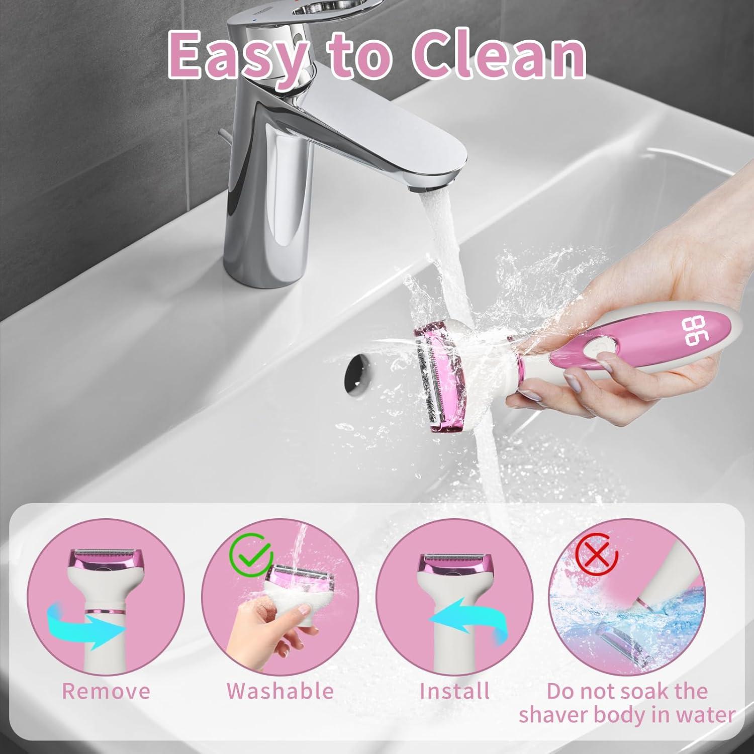 Afeitadora Eléctrica 4 en 1 Beanify Rosa - Depilación Indolora