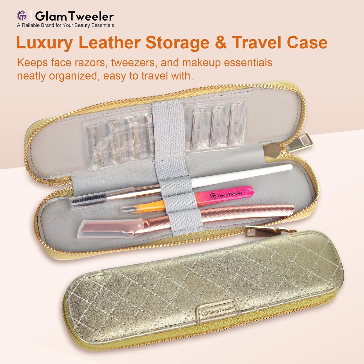 Kit de Cuchillas para Rostro y Cejas GlamTweeler Oro Rosa