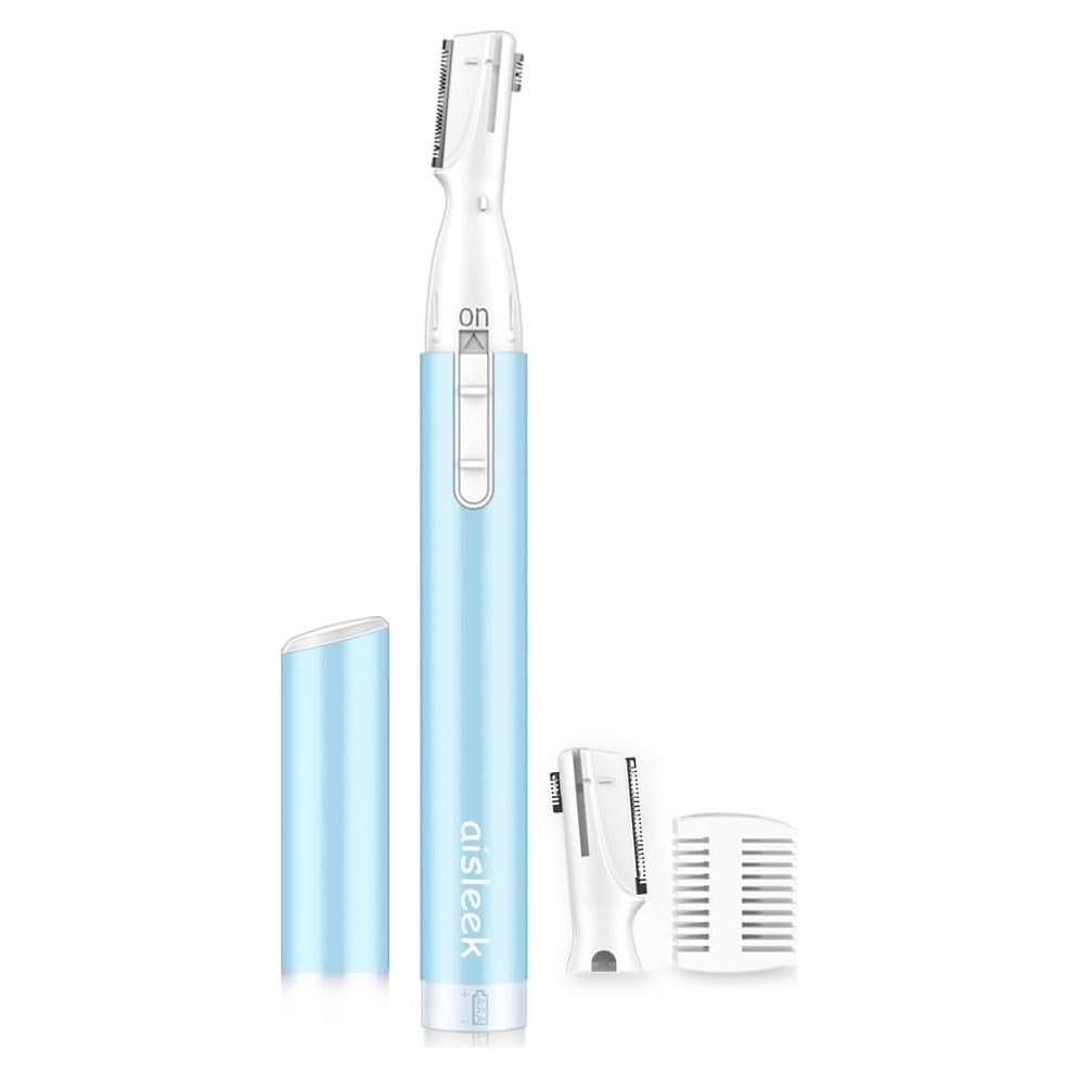 Recortador de Cejas Aisleek, Compacto y Portátil, Azul
