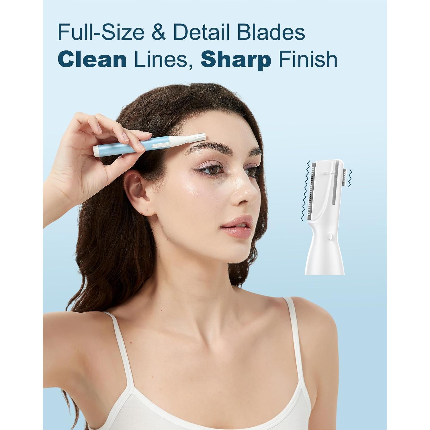 Recortador de Cejas Aisleek, Compacto y Portátil, Azul