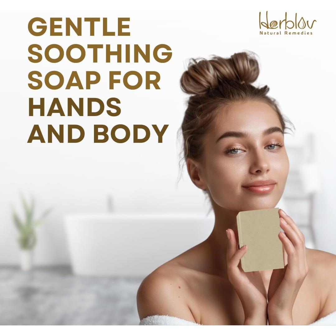 Jabón Natural de Leche de Cabra con Avena y Miel 113g - Herblov