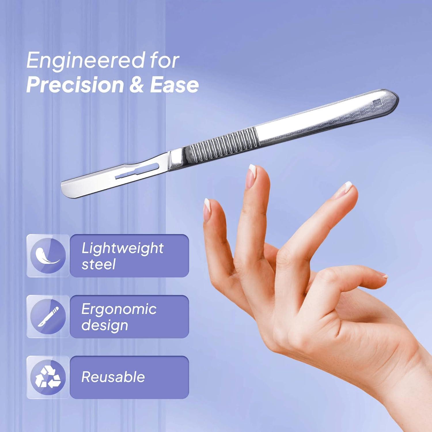 Cuchillas Dermaplaning MyMed 14R con Mango - Paquete de 15