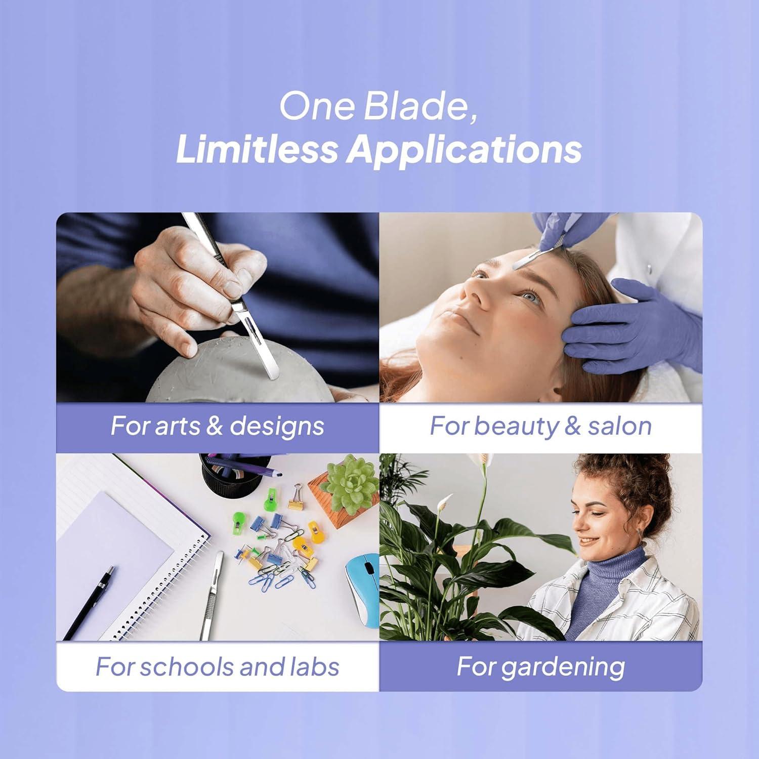 Cuchillas Dermaplaning MyMed 14R con Mango - Paquete de 15