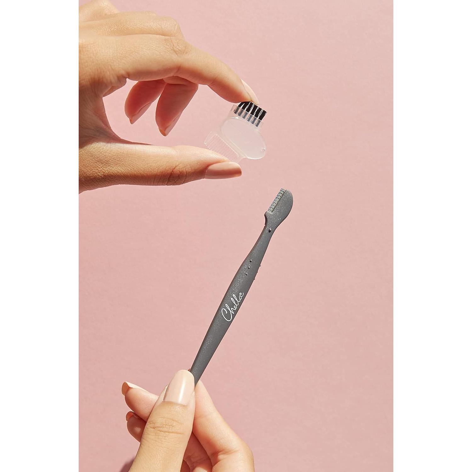 Rasuradora de Cejas Chella con Cepillo y Peine - Paquete de 2