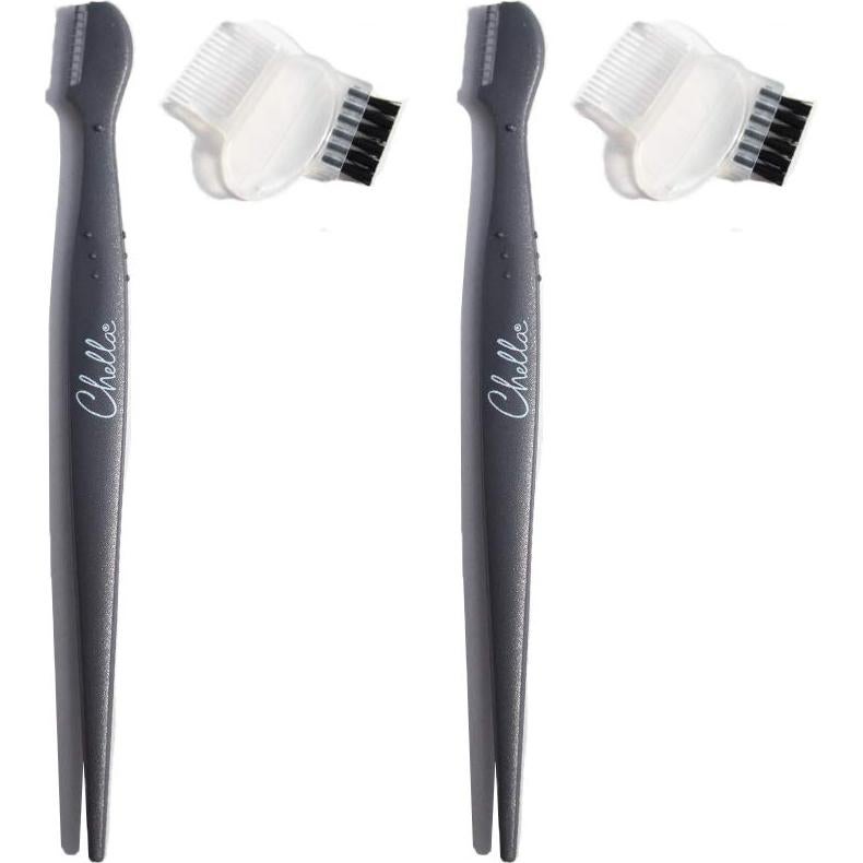 Rasuradora de Cejas Chella con Cepillo y Peine - Paquete de 2