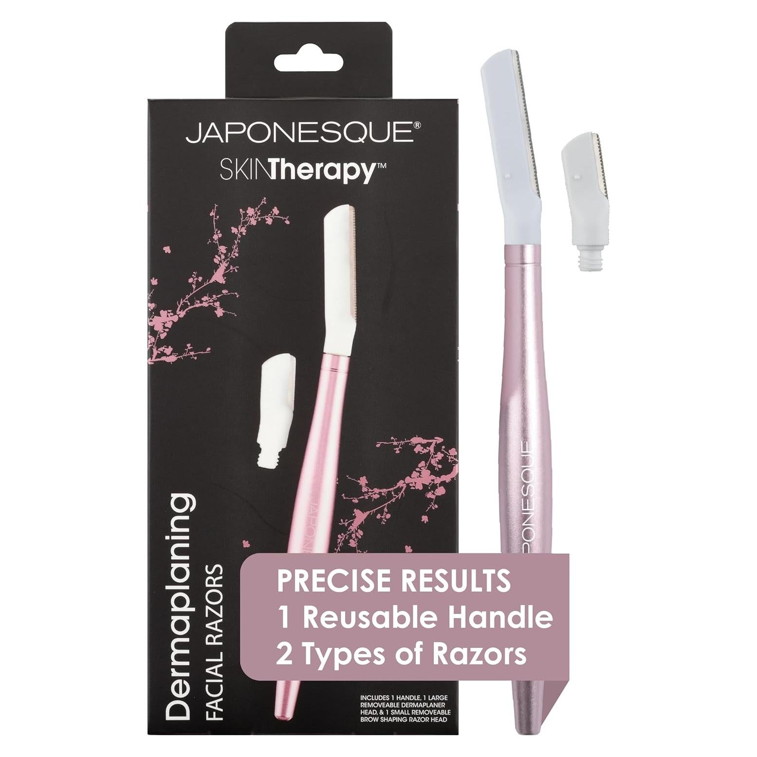 Cuchillas Faciales Dermaplaning Japonesque - 2 Tamaños, Mango Intercambiable