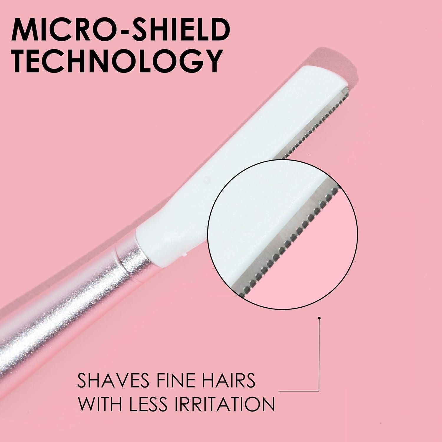 Cuchillas Faciales Dermaplaning Japonesque - 2 Tamaños, Mango Intercambiable