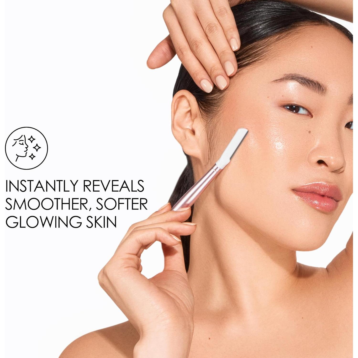 Cuchillas Faciales Dermaplaning Japonesque - 2 Tamaños, Mango Intercambiable