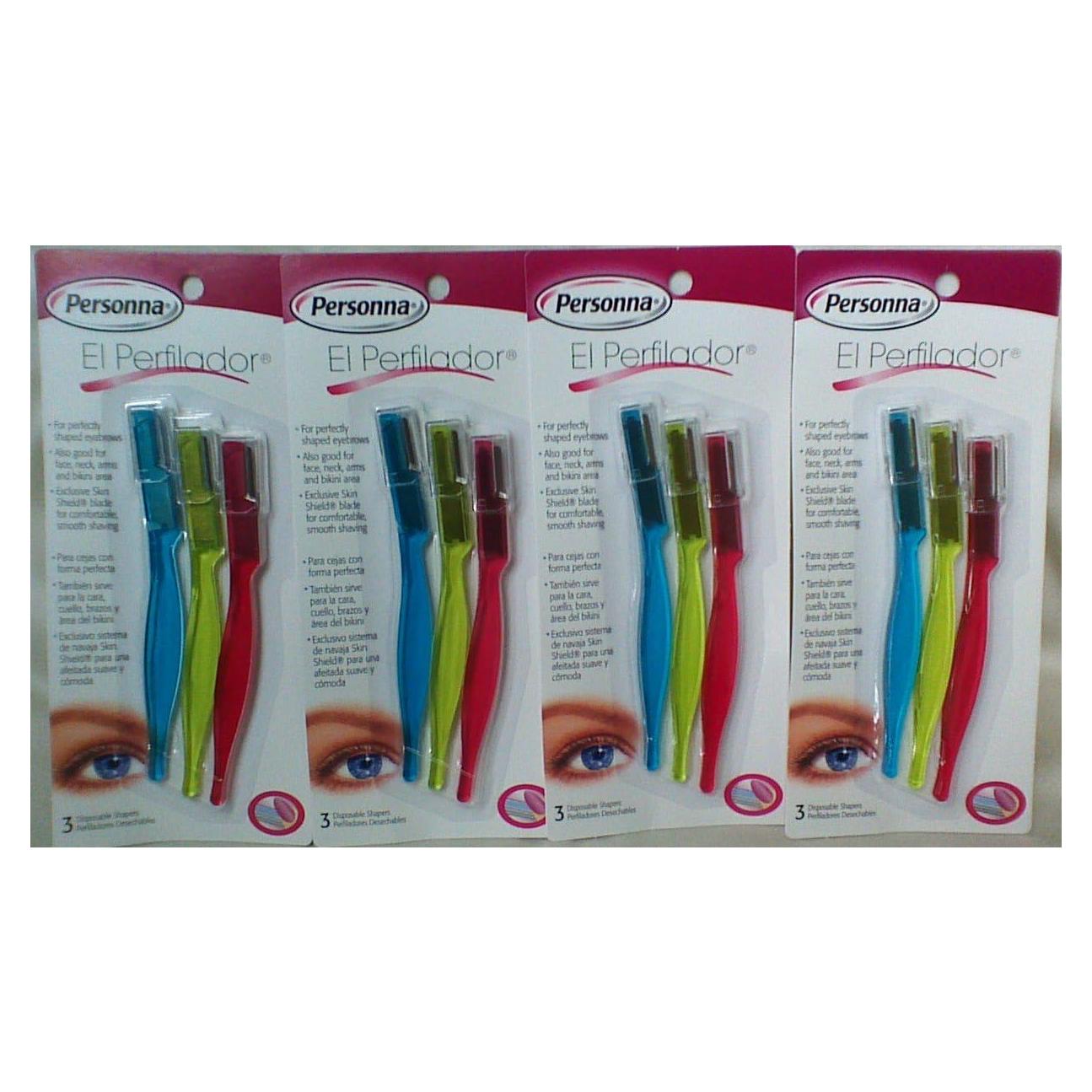 12 Perfiladores Desechables para Cejas Personna 15cm