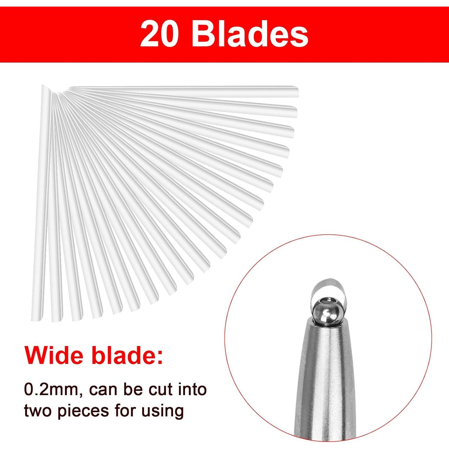 Pluma de Afeitar AHIER para Cabello y Cejas, 20 Cuchillas