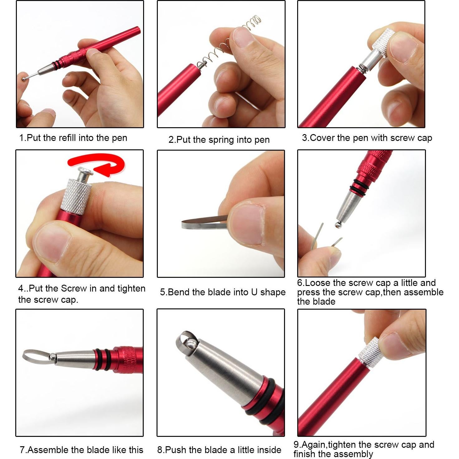 Pluma de Afeitar AHIER para Cabello y Cejas, 20 Cuchillas