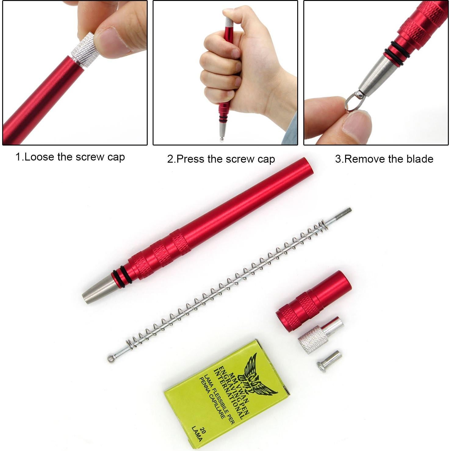 Pluma de Afeitar AHIER para Cabello y Cejas, 20 Cuchillas