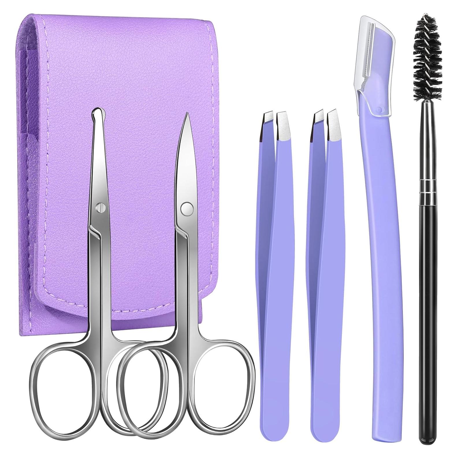 Kit de Cuidado de Cejas FANDAMEI - 6 Piezas, Acero Inoxidable