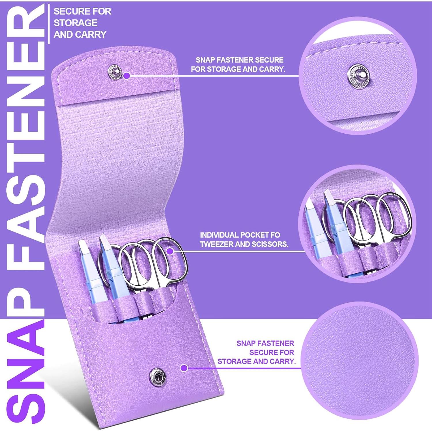 Kit de Cuidado de Cejas FANDAMEI - 6 Piezas, Acero Inoxidable