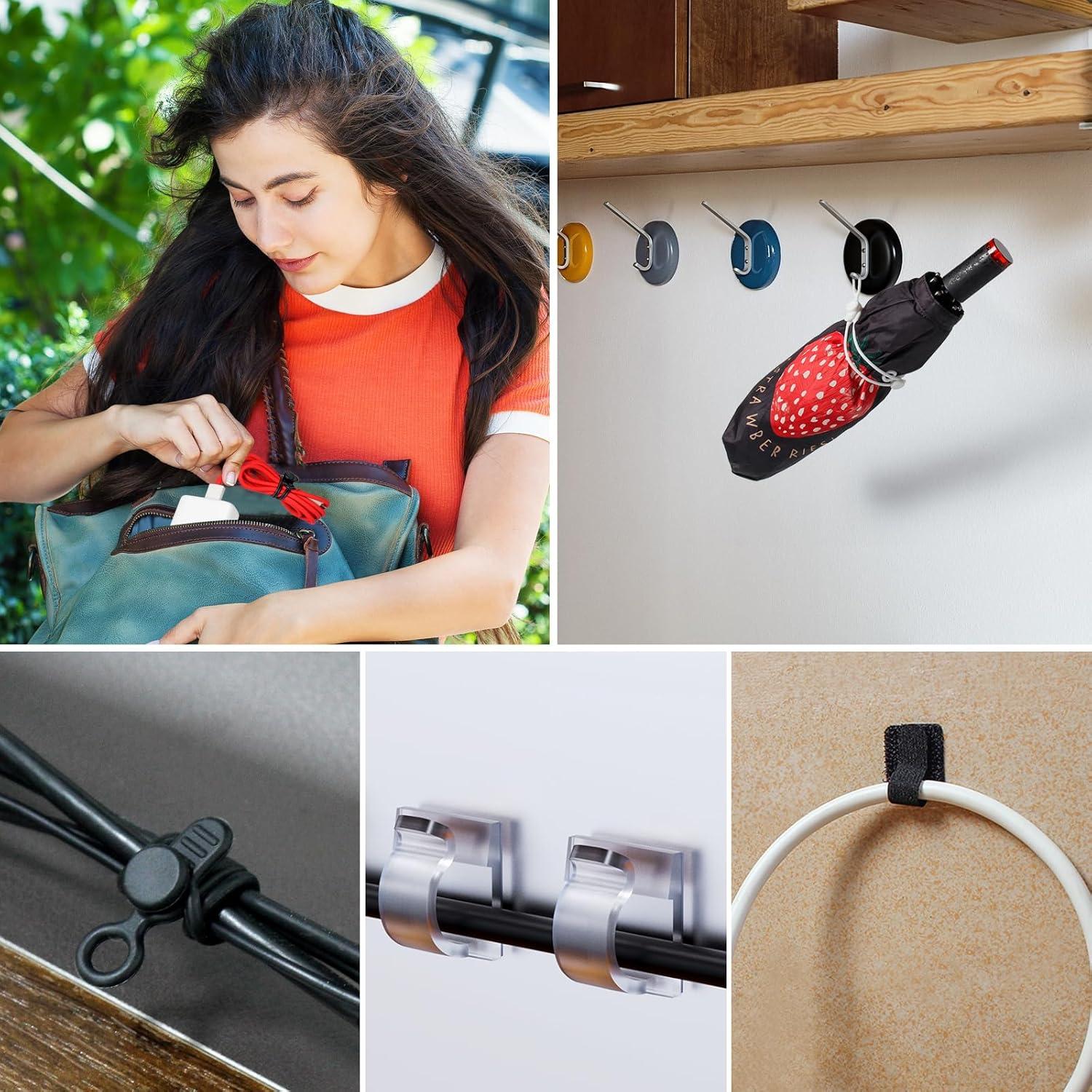 Bridas de Silicona OneLeaf 48Pcs para Organizar Cables