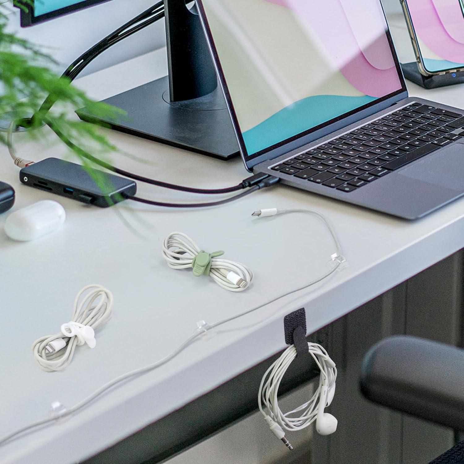 Bridas de Silicona OneLeaf 48Pcs para Organizar Cables