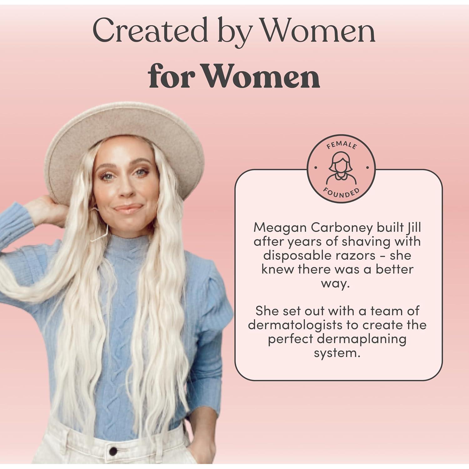 Kit de Afeitado Dermaplane Jill - 1 Varita, 2 Navajas, Paño