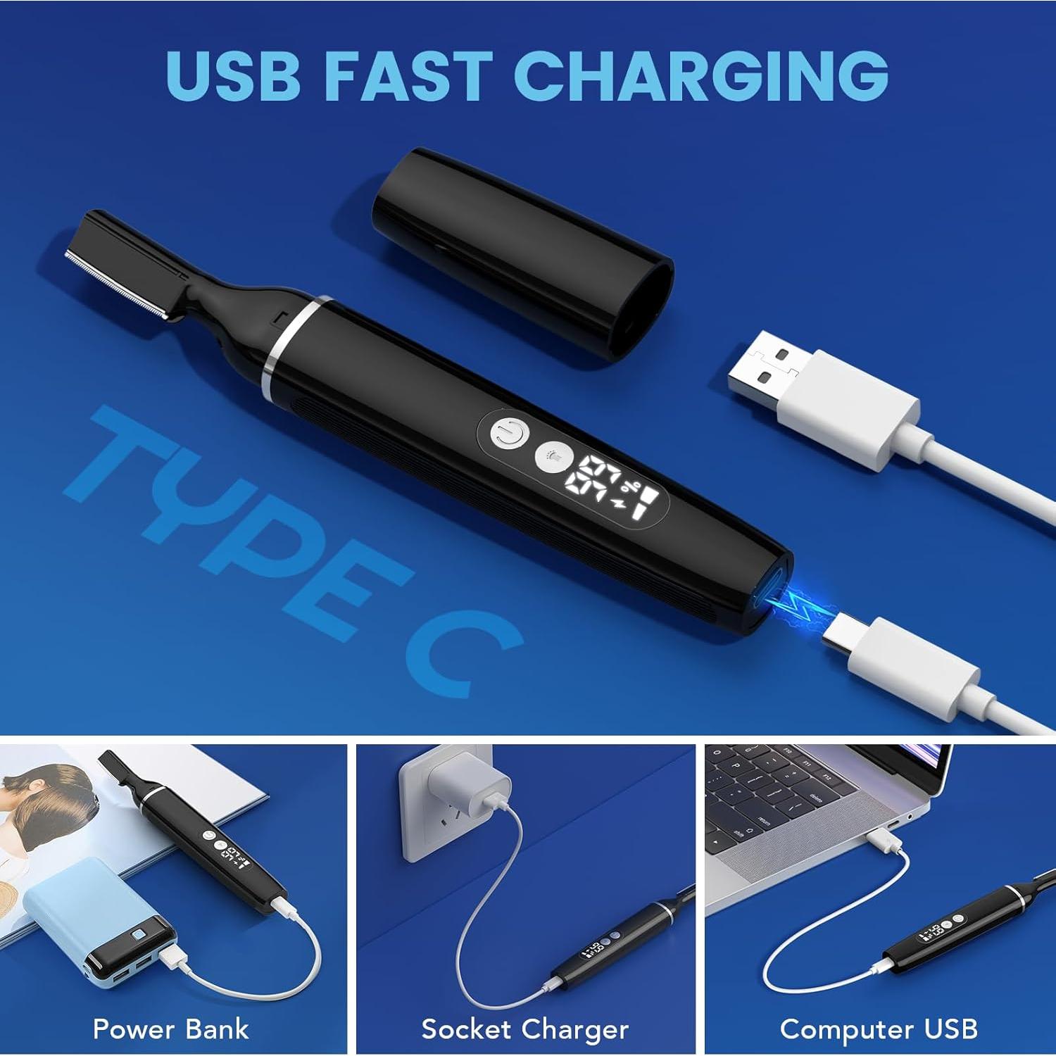 Recortador de Cejas Eléctrico Dapsang 2304 con Luz LED