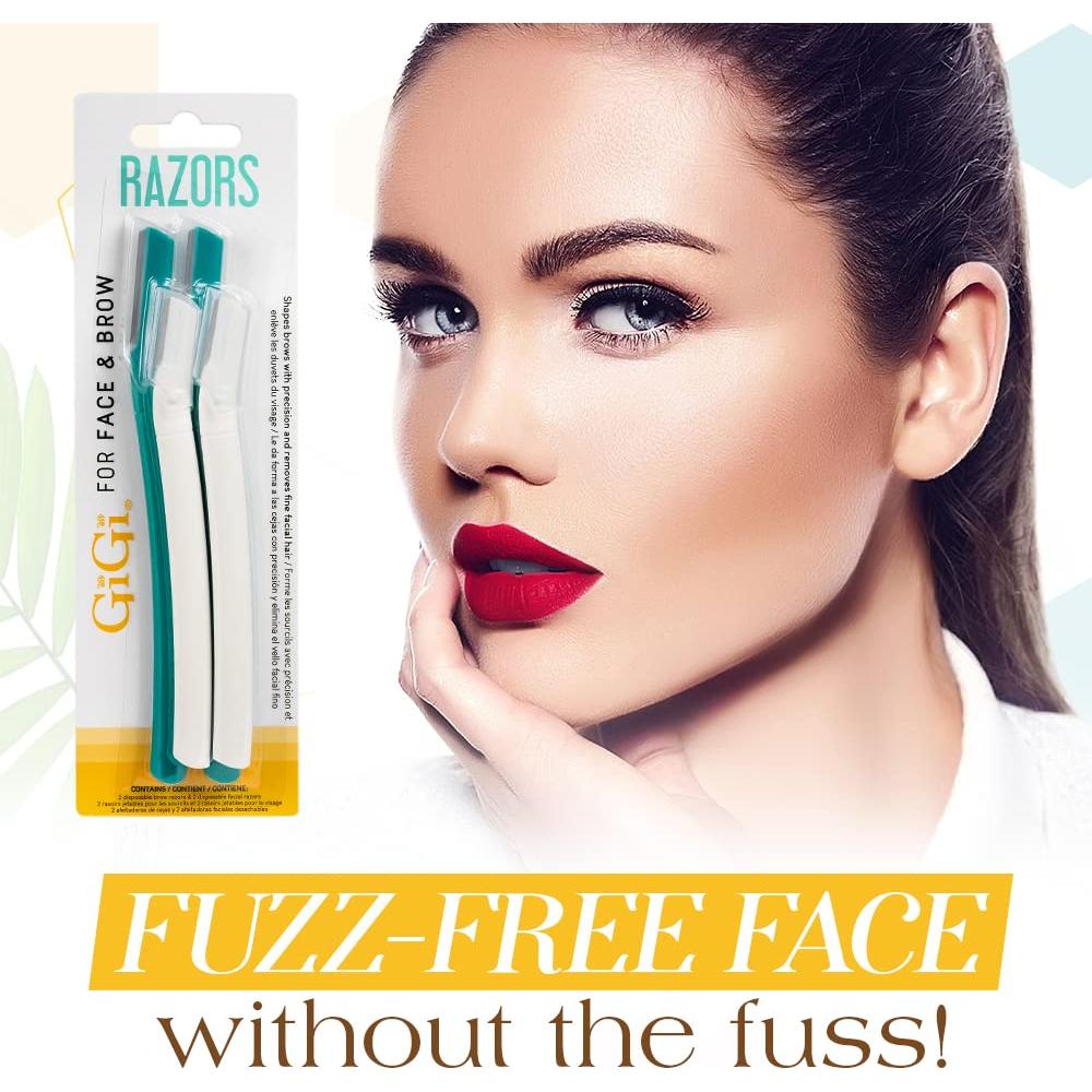 Afeitadores Faciales GiGi 4 Pcs - Precisión para Cejas y Vello