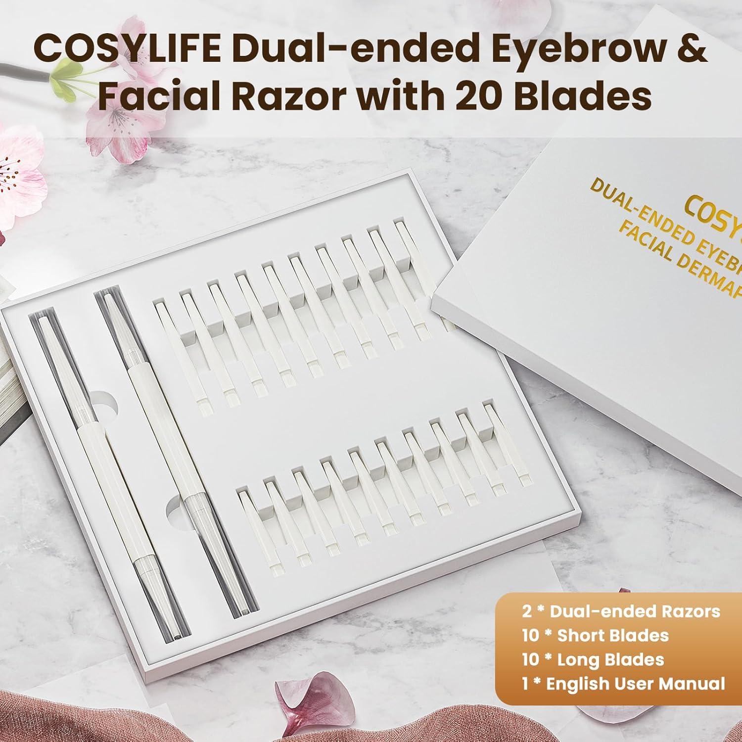 Kit de Dermaplaning COSYLIFE con 2 Cuchillas y 20 Repuestos