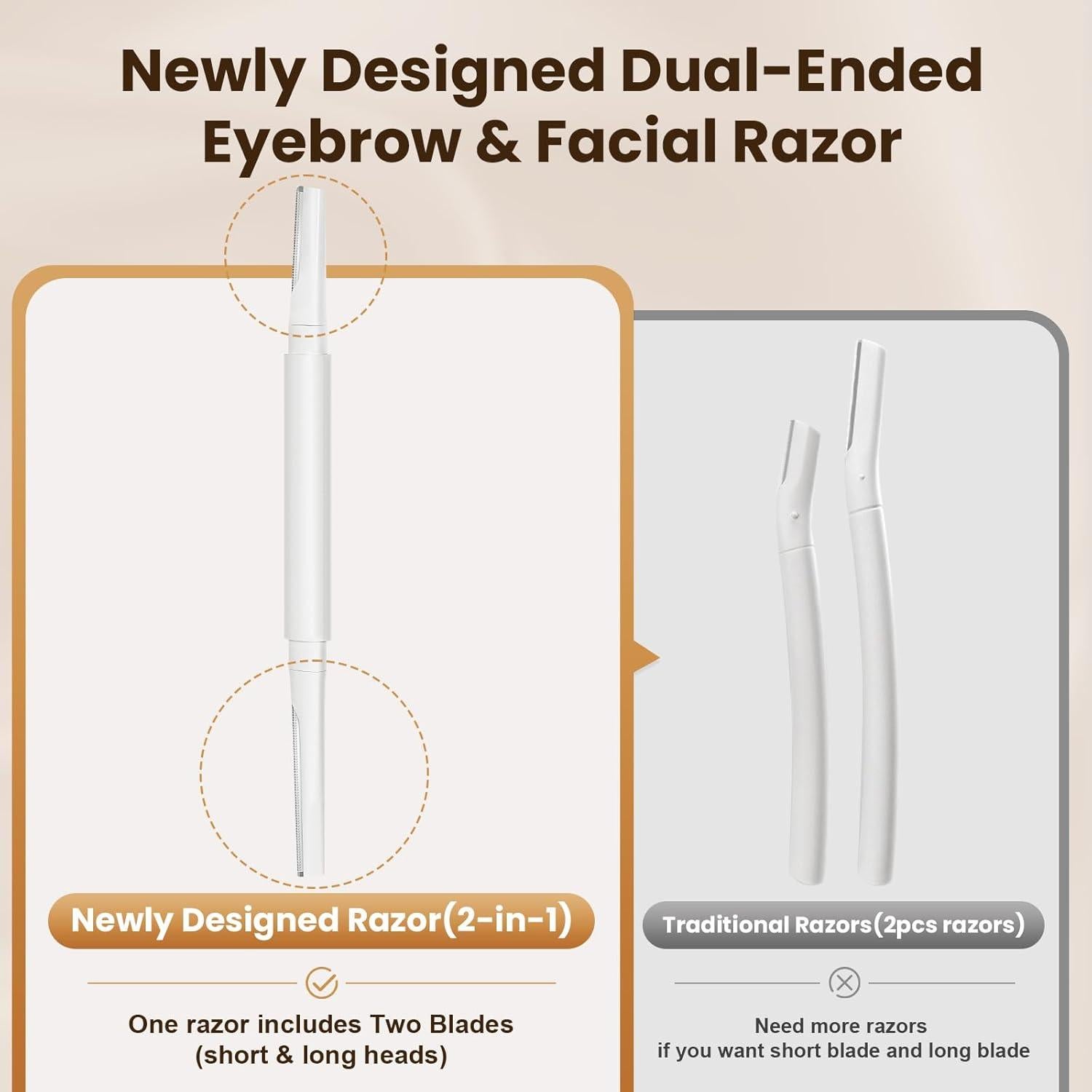 Kit de Dermaplaning COSYLIFE con 2 Cuchillas y 20 Repuestos