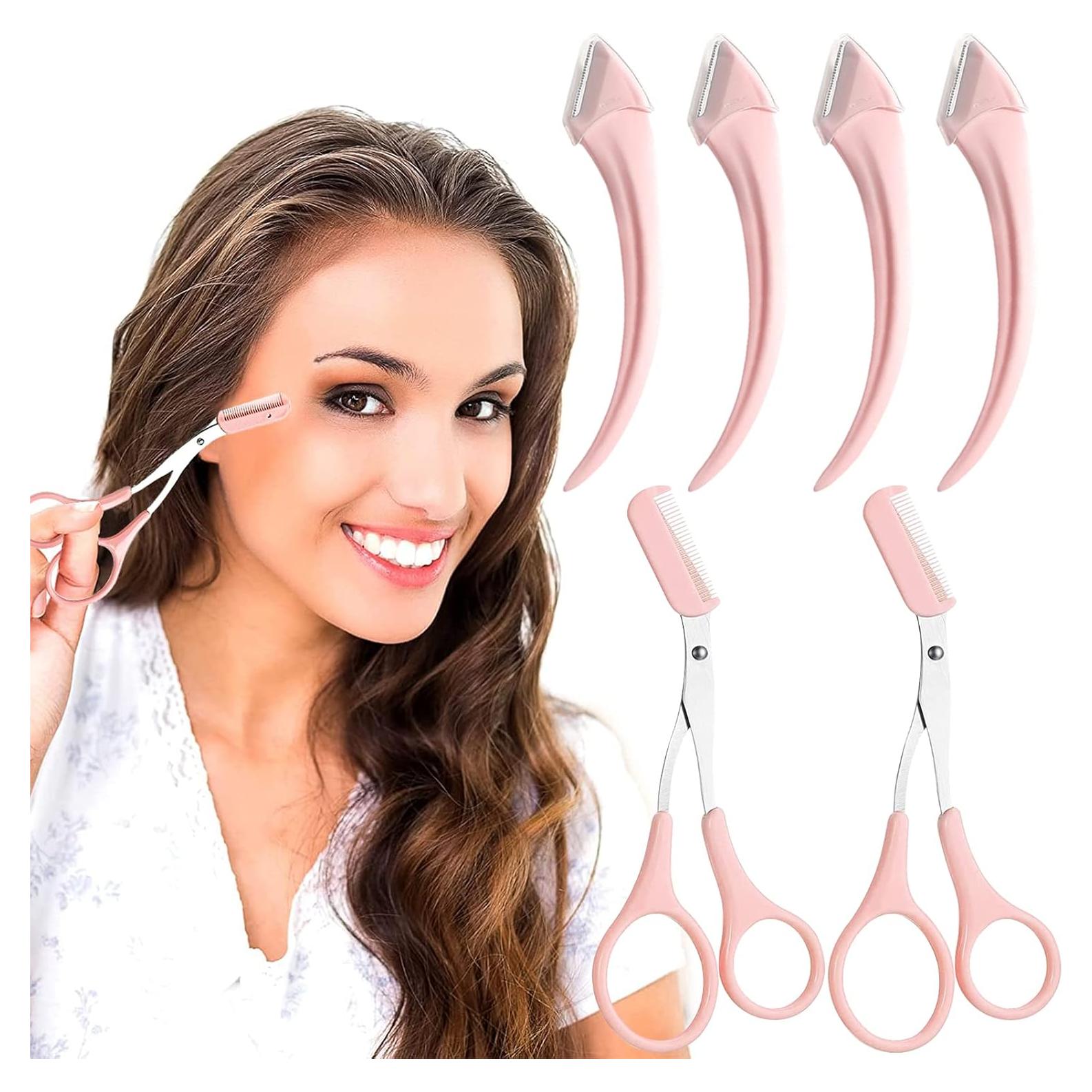 Juego de 6 Recortadores de Cejas Curvados CHENYOUSH