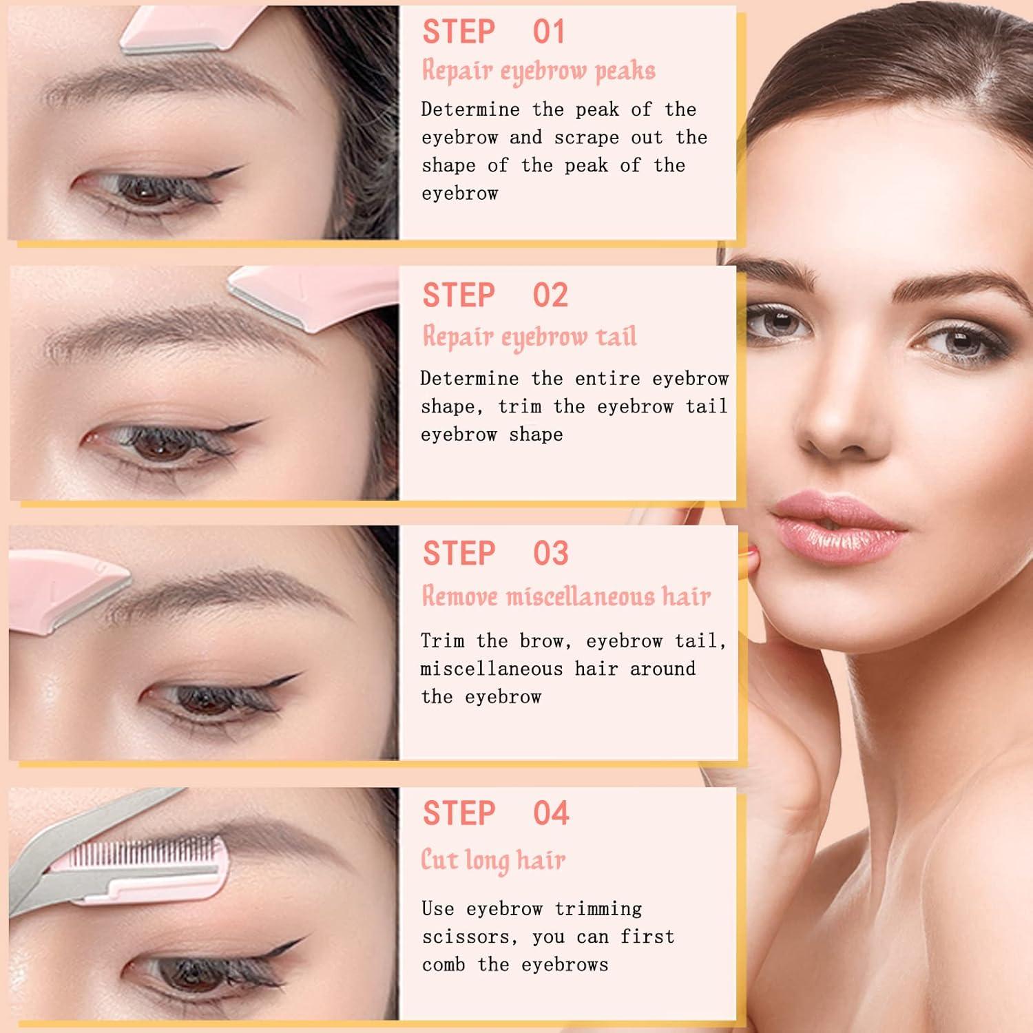 Juego de 6 Recortadores de Cejas Curvados CHENYOUSH