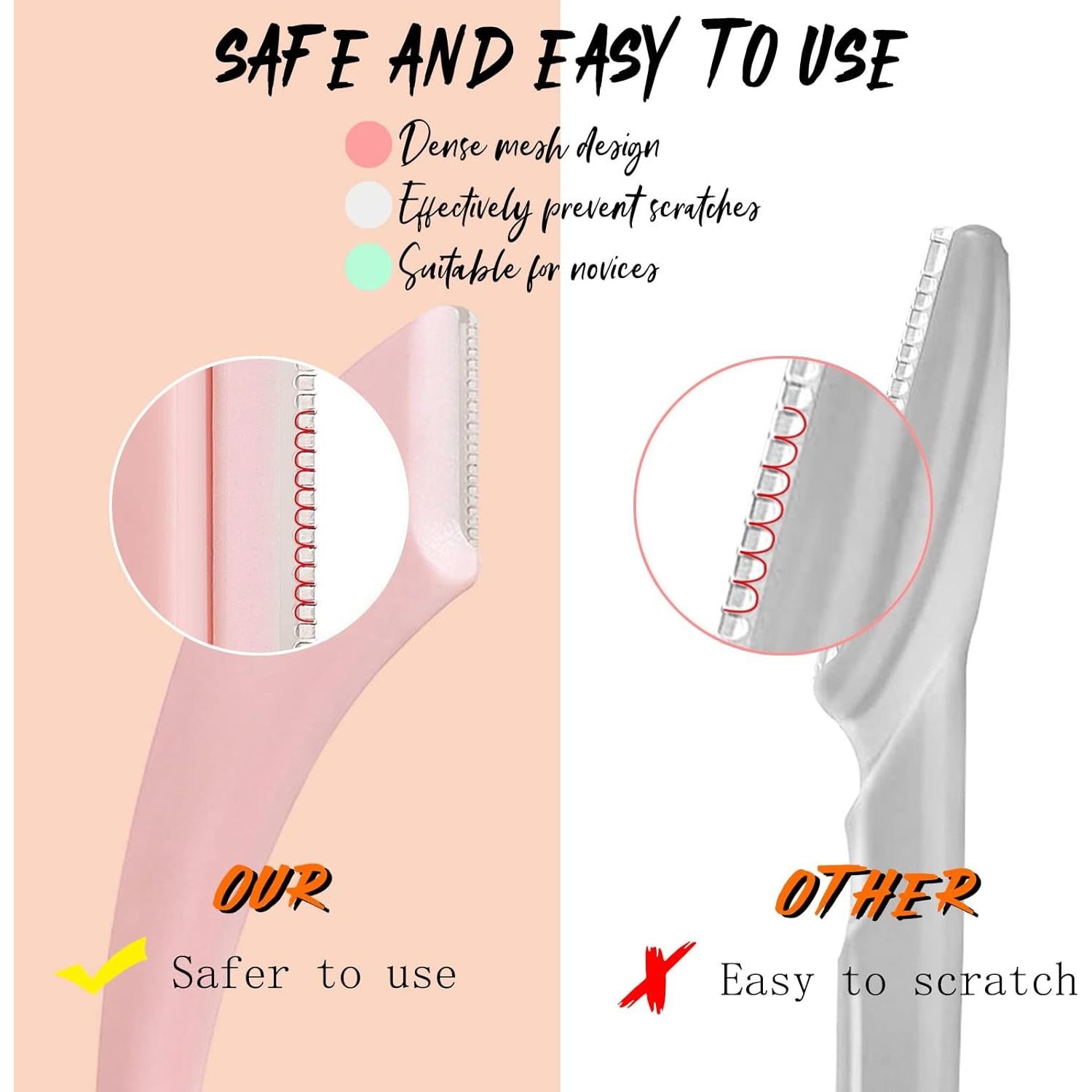 Juego de 6 Recortadores de Cejas Curvados CHENYOUSH