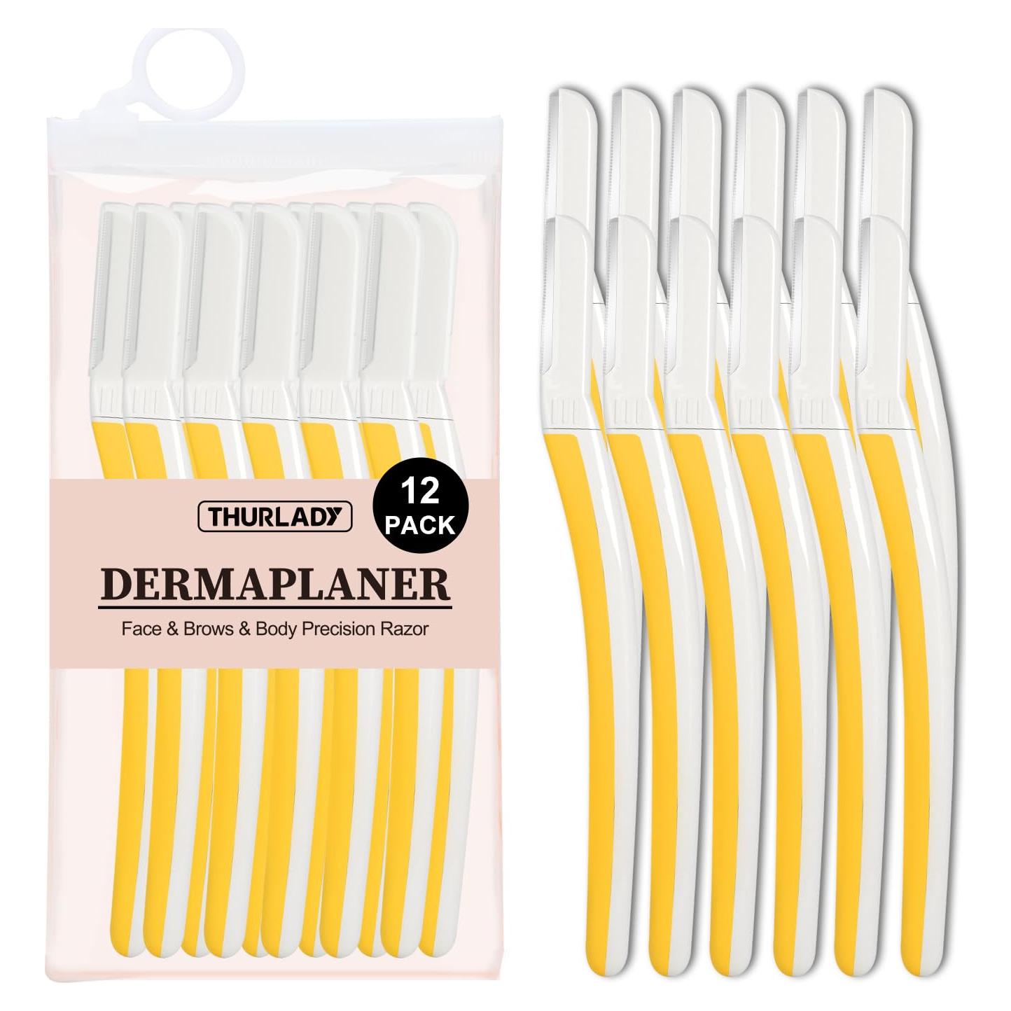 Rasuradora Facial THURLADY Dermaplaning Paquete de 12 Velo Solar