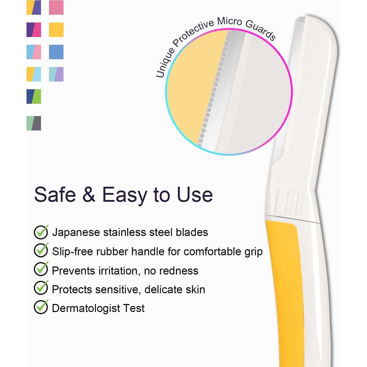 Rasuradora Facial THURLADY Dermaplaning Paquete de 12 Velo Solar