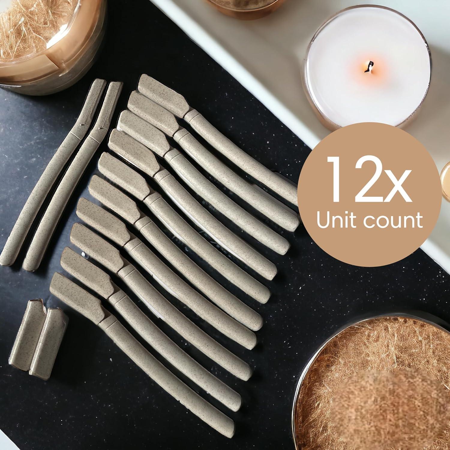 Herramienta de Afeitado Facial Dermaplane Lujo Orgánico 12 pcs