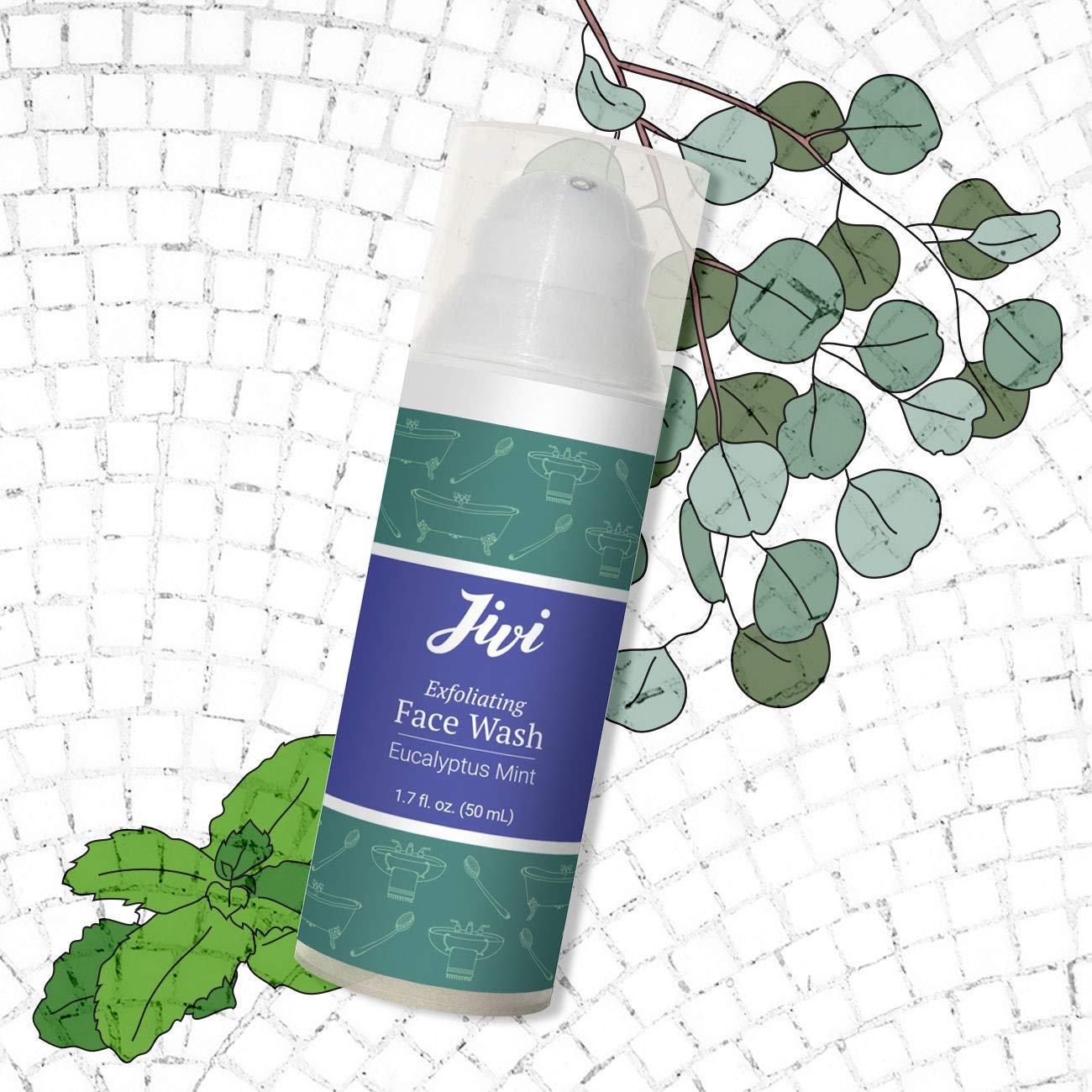 Limpiador Facial Exfoliante Jivi 50ml Menta Eucalipto Natural